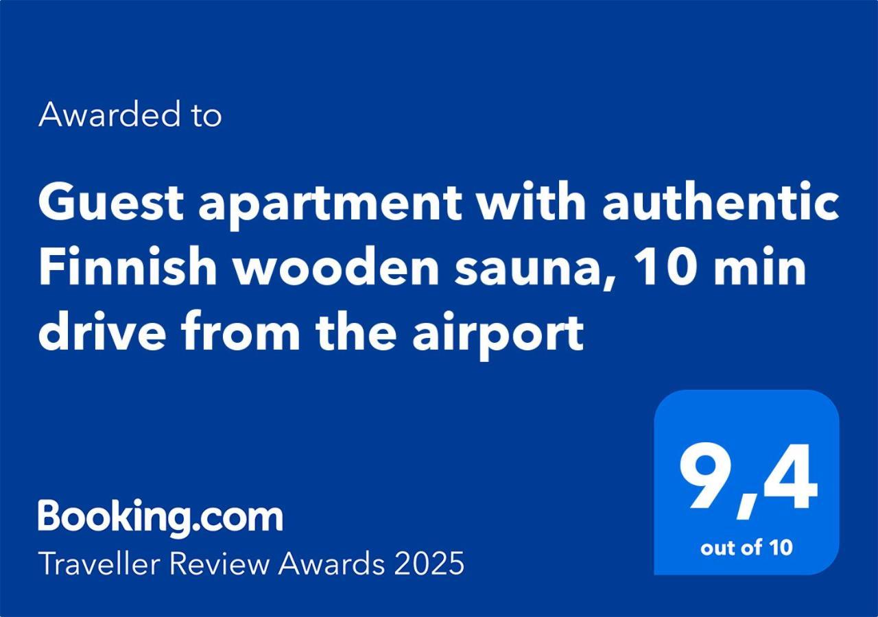 Appartement Guest With Authentic Finnish Wooden Sauna, 10 Min Drive From The Airport *